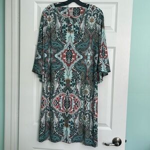 Dress by Chicos with 3/4  bell sleeves